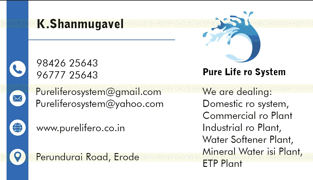 Pure Life System water softener dealers in erode